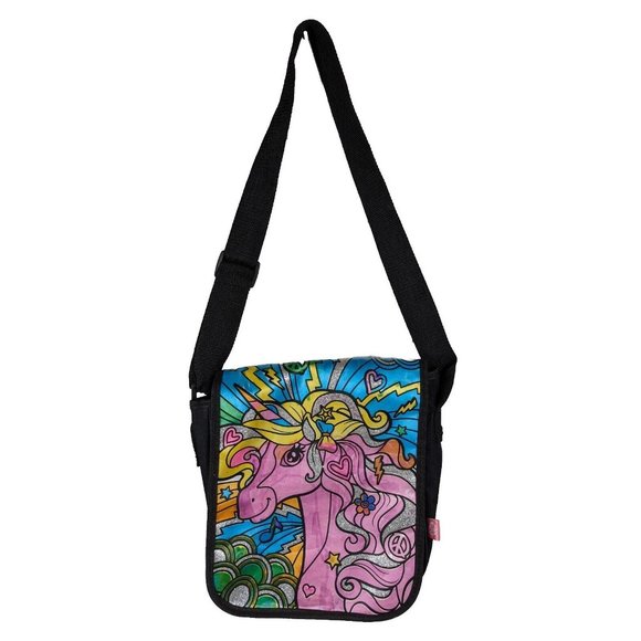 PEACHTREE PLAYTHINGS‎ Purse Messenger School Bag My Pony Glitter Adjust Strap - Picture 1 of 6